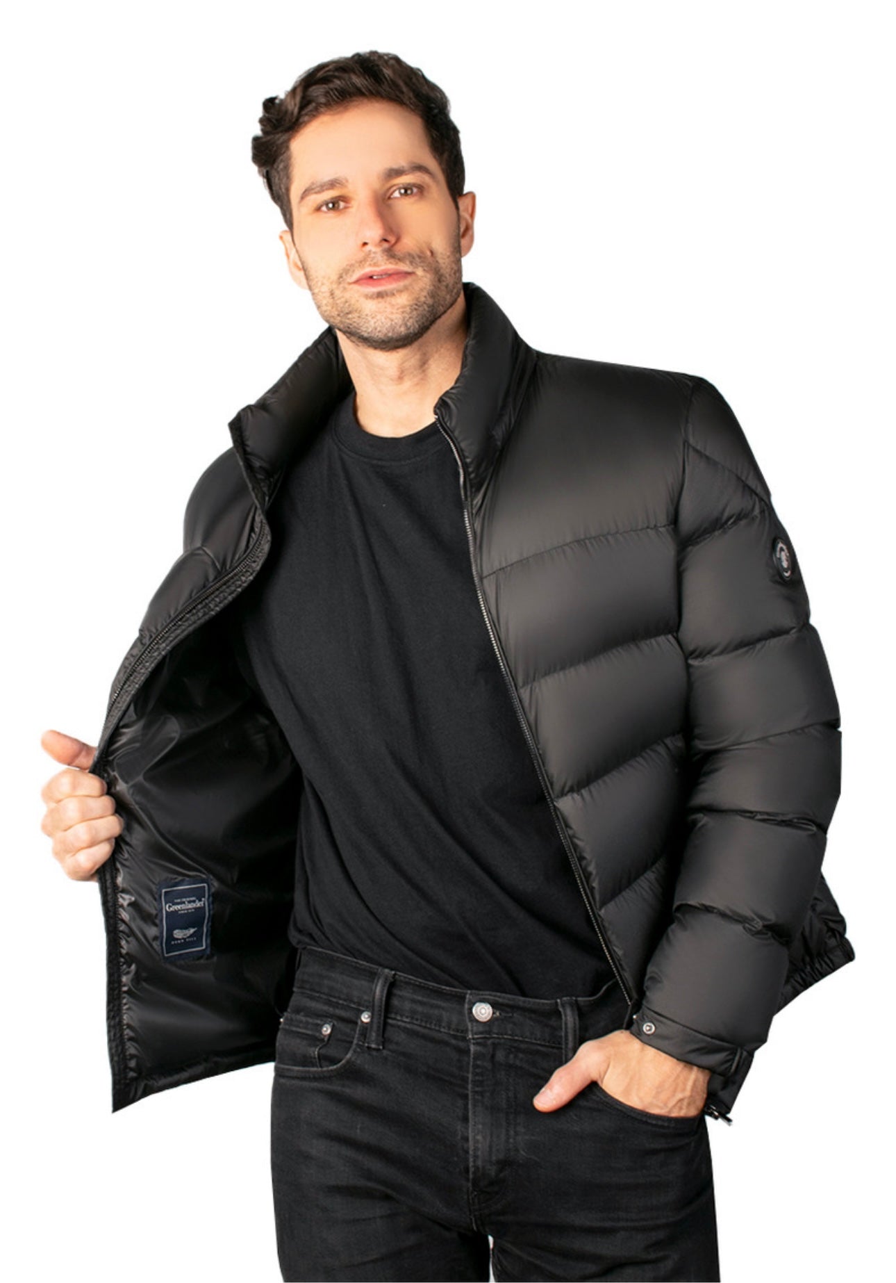 Chamarra marca Greenlander pluma de ganzo