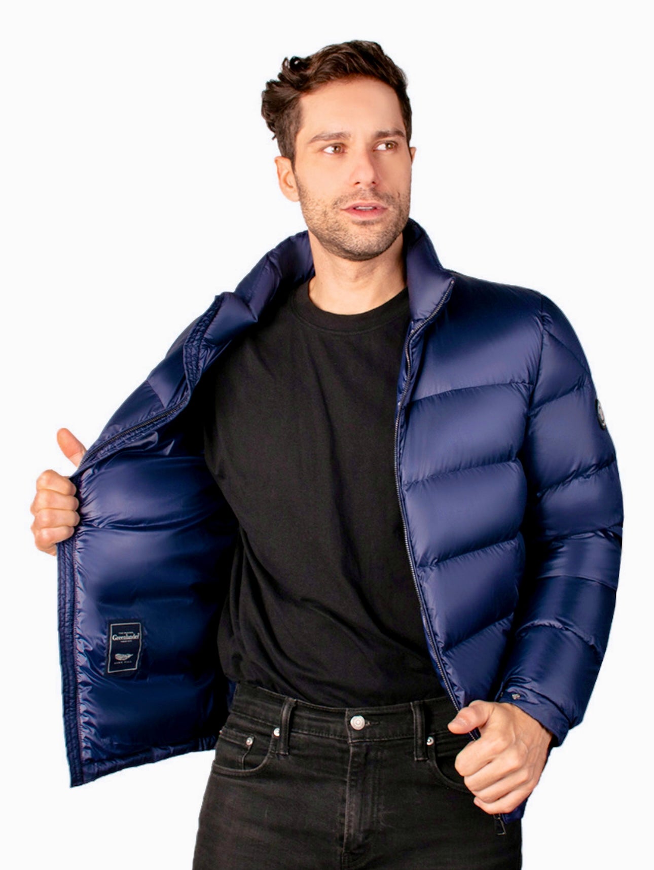 Chamarra marca Greenlander pluma de ganzo